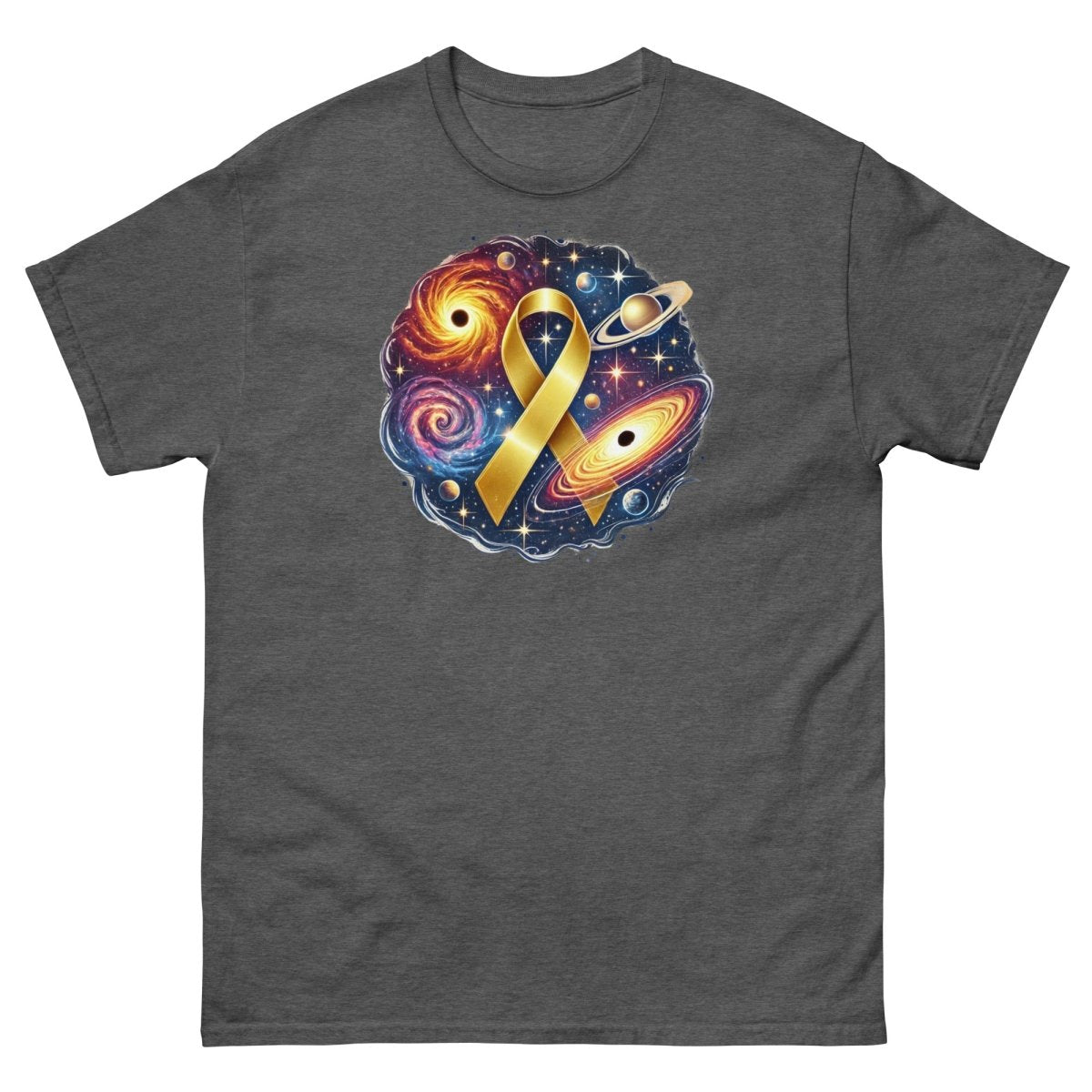 Childhood Cancer Galaxy Tee - JohnVsGBMDark HeatherS