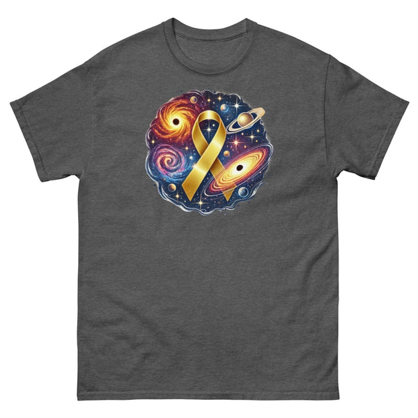 Childhood Cancer Galaxy Tee - JohnVsGBMDark HeatherS