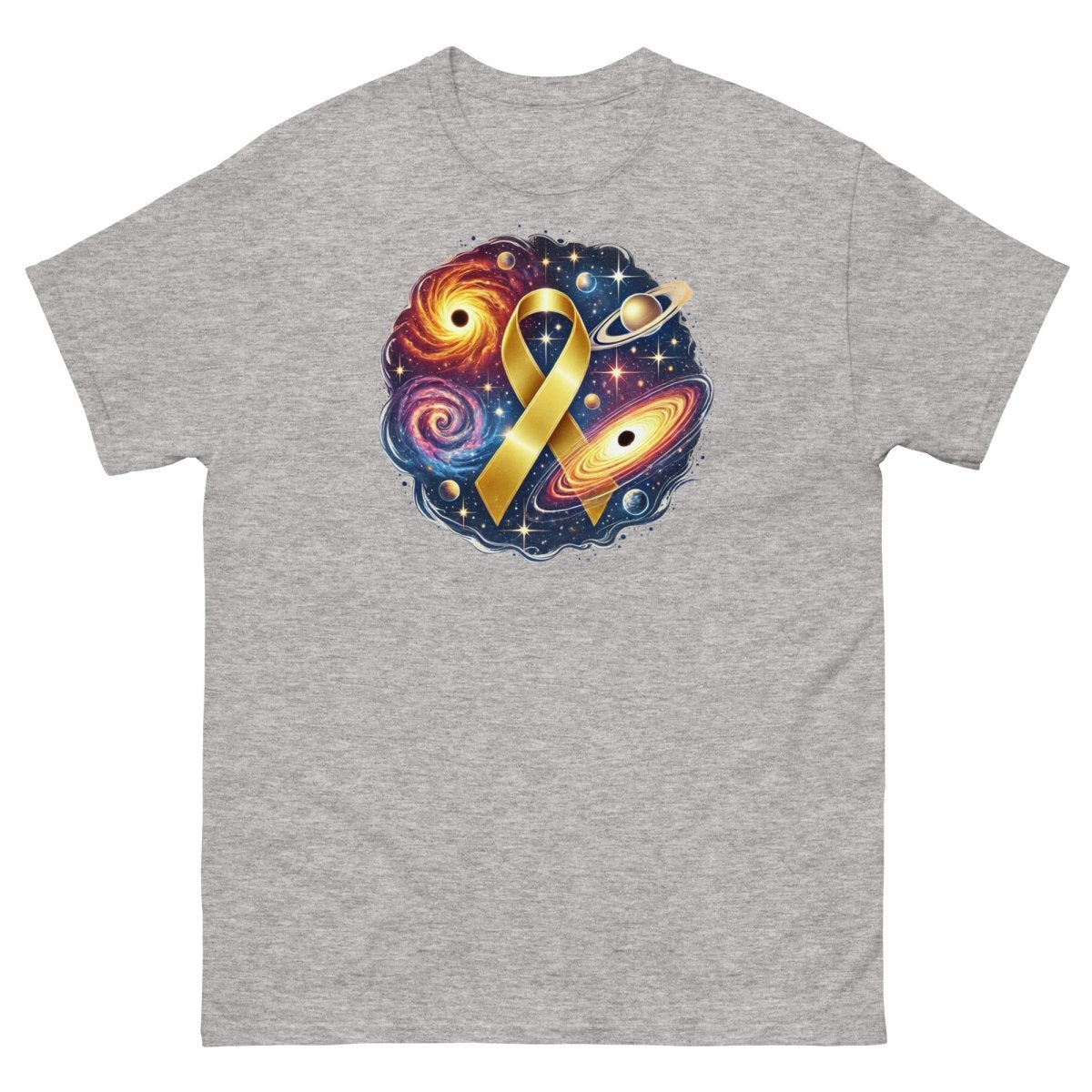 Childhood Cancer Galaxy Tee - JohnVsGBMSport GreyS