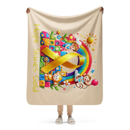 Childhood Cancer Hope Sherpa Blanket - JohnVsGBM50″×60″