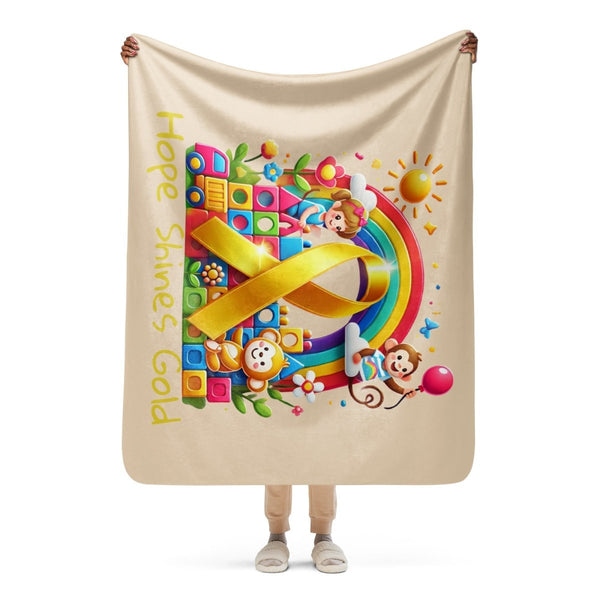 Childhood Cancer Hope Sherpa Blanket - JohnVsGBM50″×60″