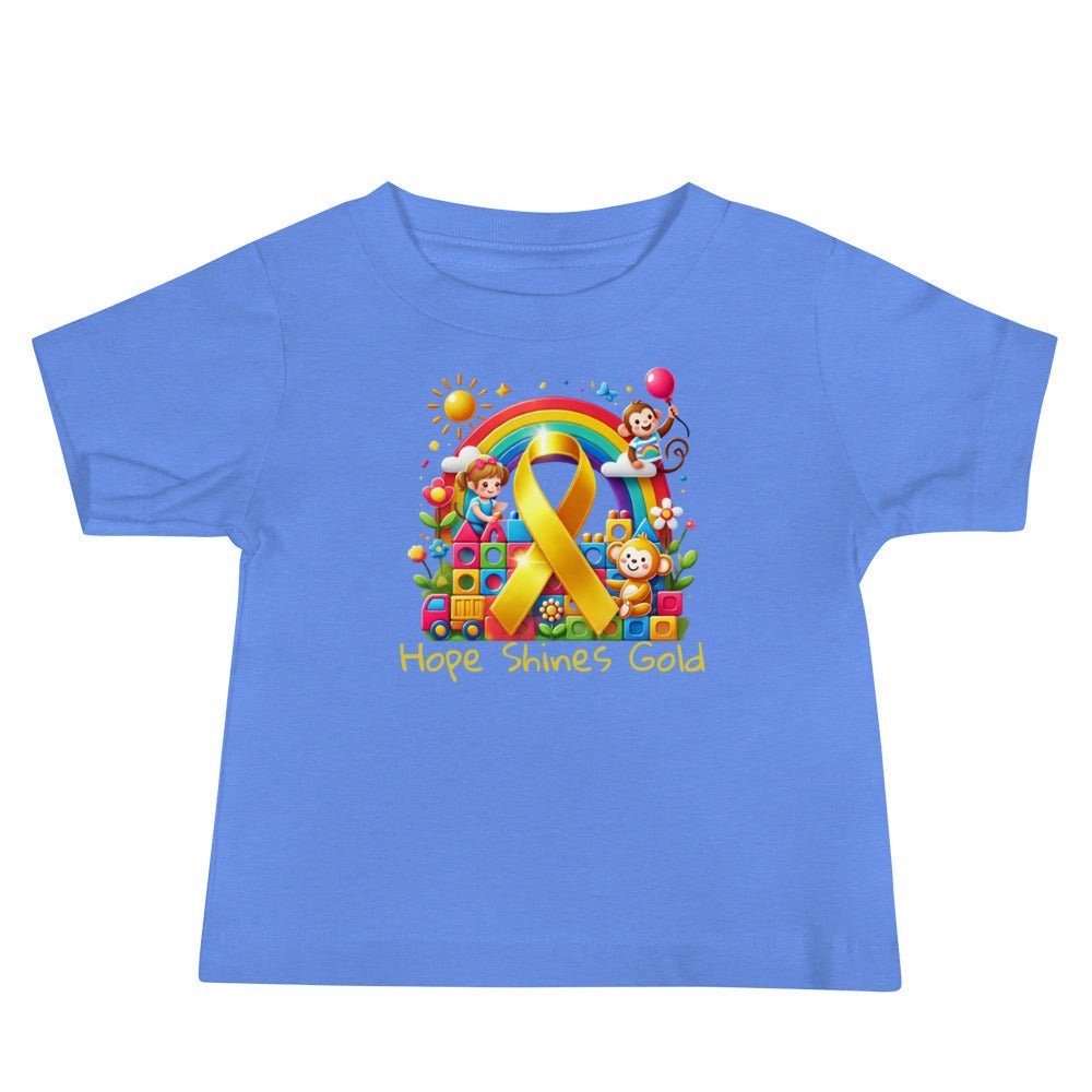 Childhood Cancer Hope Tee - JohnVsGBMHeather Columbia Blue6 - 12m