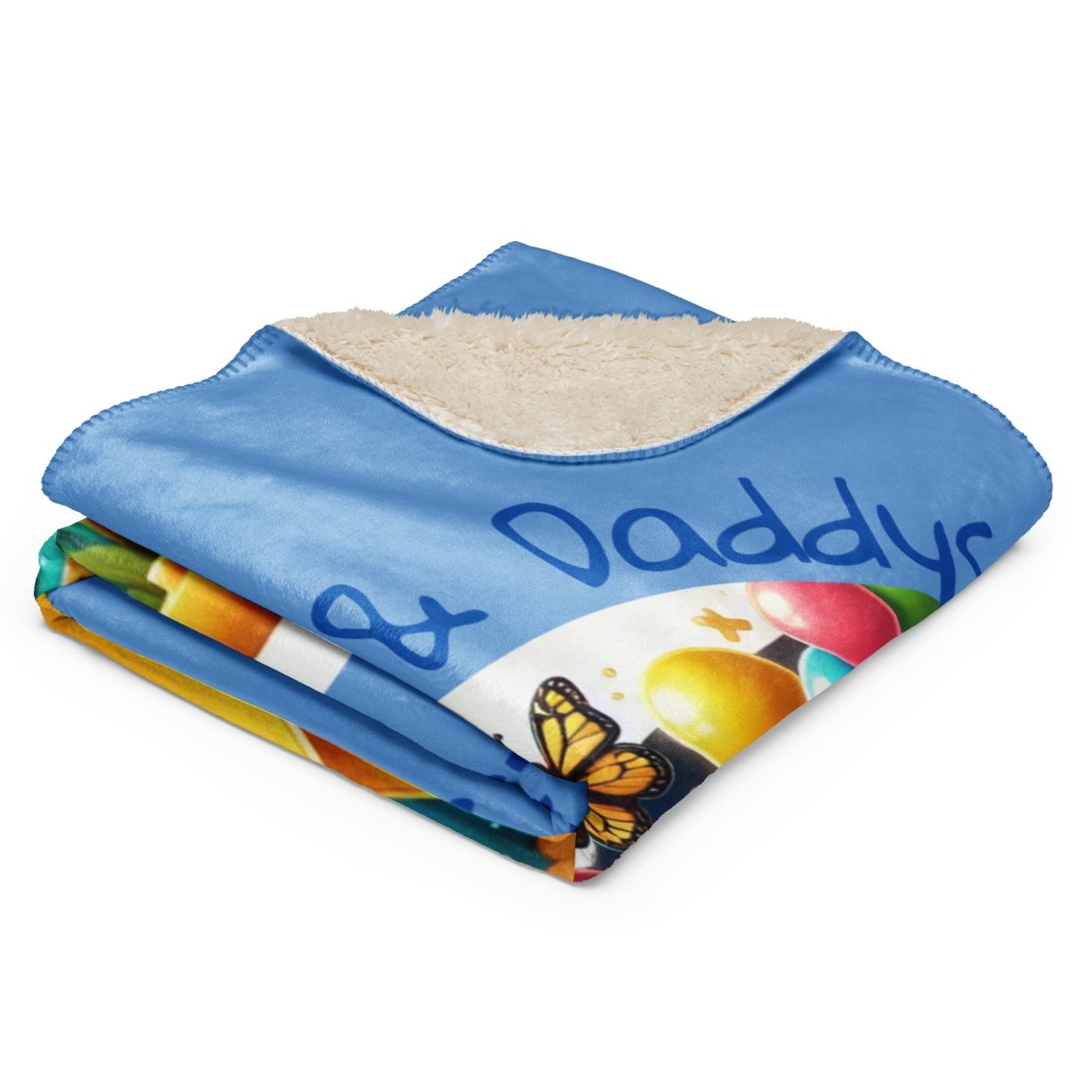 Childhood Cancer Little Fighter Sherpa Blanket - JohnVsGBM37″×57″