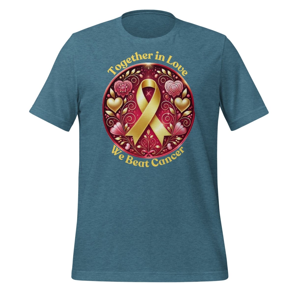 Childhood Cancer Love Tee - JohnVsGBMHeather Deep TealS