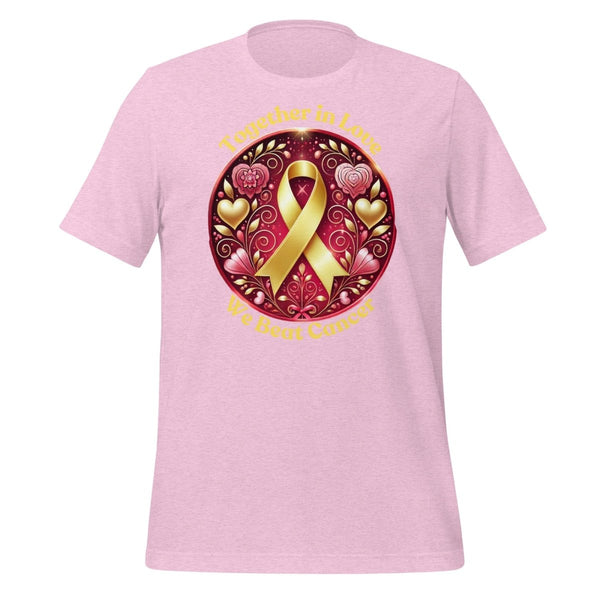 Childhood Cancer Love Tee - JohnVsGBMHeather Prism LilacS