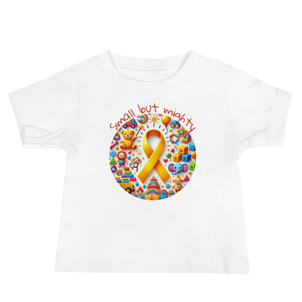 Childhood Cancer Mighty Tee - JohnVsGBMWhite6 - 12m