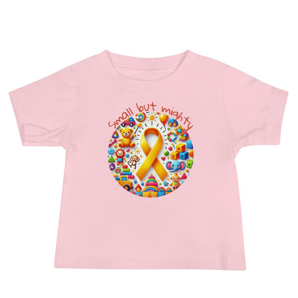 Childhood Cancer Mighty Tee - JohnVsGBMPink6 - 12m