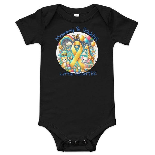 Childhood Cancer Mommy/Daddy Onesie - JohnVsGBMBlack3 - 6m