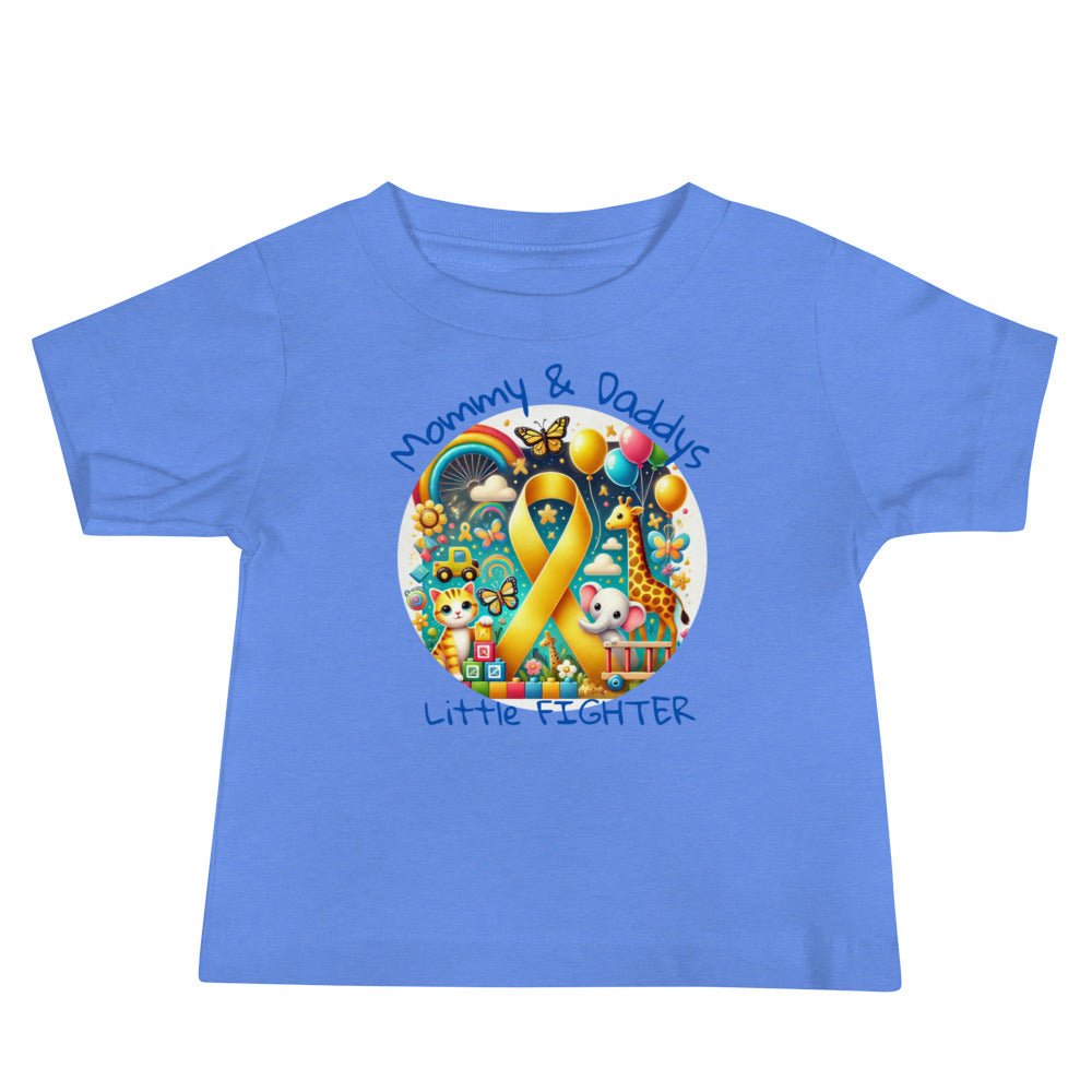 Childhood Cancer Mommy/Daddy Tee - JohnVsGBMHeather Columbia Blue6 - 12m