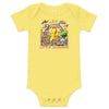 Childhood Cancer Rainbow Monkey Onesie - JohnVsGBMYellow3 - 6m