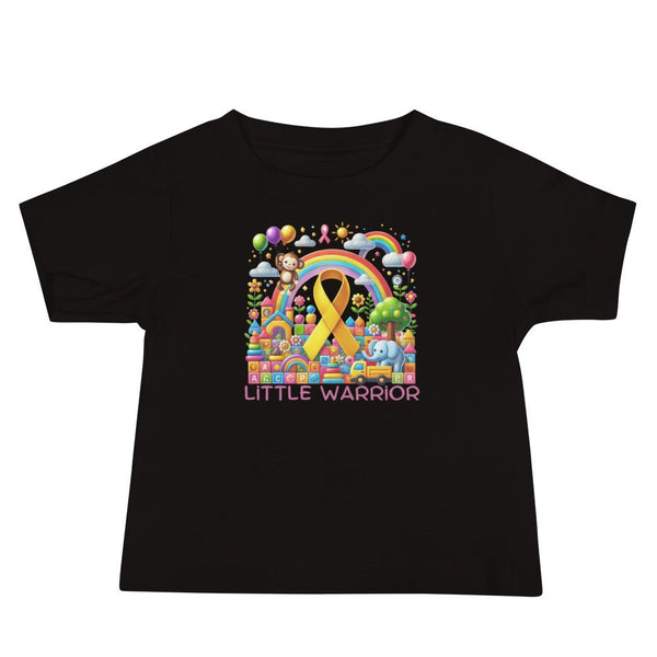 Childhood Cancer Rainbow Monkey Tee - JohnVsGBMBlack6 - 12m