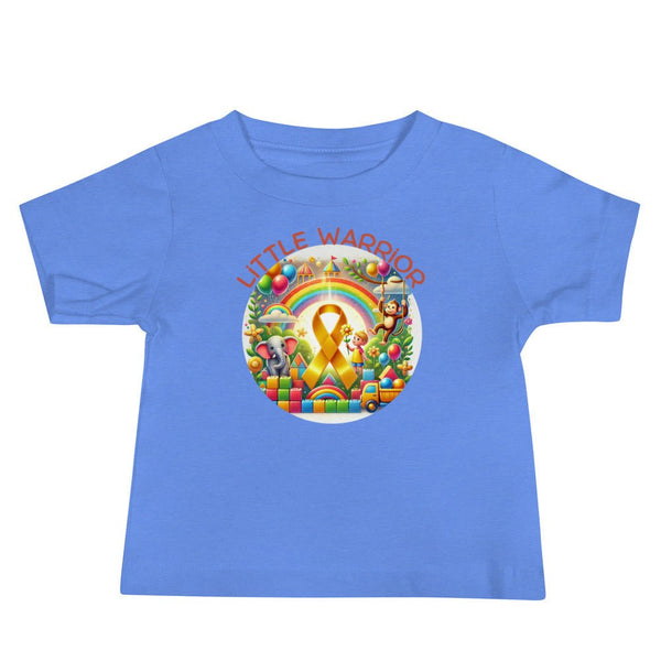 Childhood Cancer Rainbow Tee - JohnVsGBMHeather Columbia Blue6 - 12m