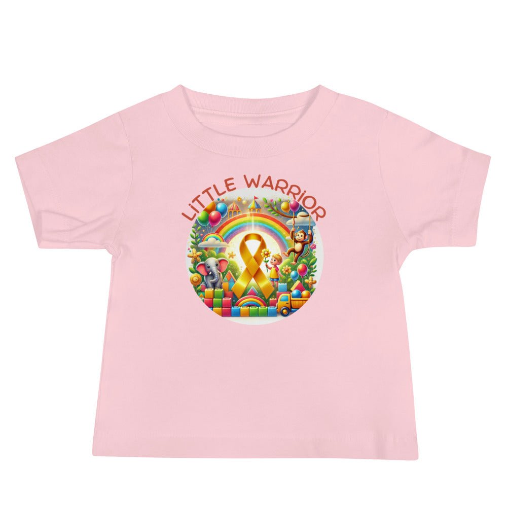 Childhood Cancer Rainbow Tee - JohnVsGBMPink6 - 12m