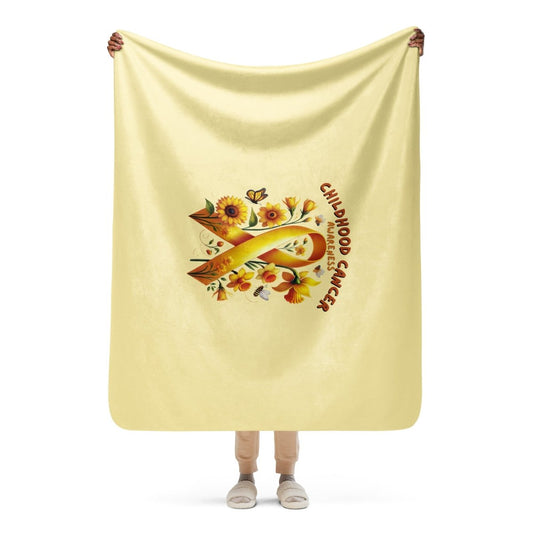 Childhood Cancer Sherpa Blanket - JohnVsGBM50″×60″