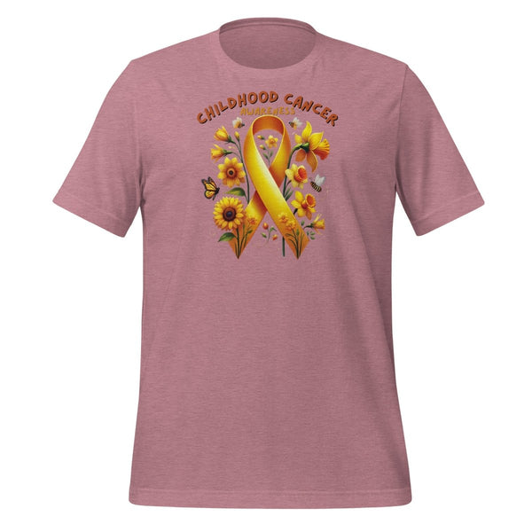 Childhood Cancer Spring Tee - JohnVsGBMHeather OrchidS