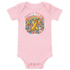 Childhood Cancer Tiny Shoes Onesie - JohnVsGBMPink3 - 6m