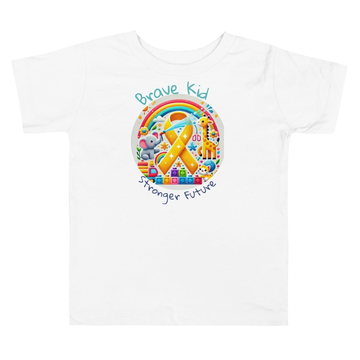 Childhood Cancer Toddler Brave Tee - JohnVsGBMWhite2T