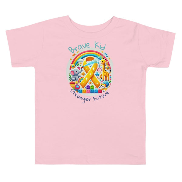 Childhood Cancer Toddler Brave Tee - JohnVsGBMPink2T