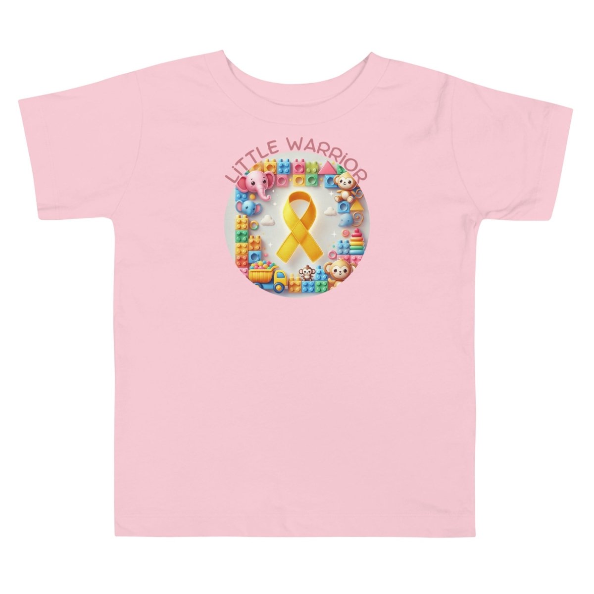 Childhood Cancer Toddler Brick Tee - JohnVsGBMPink2T