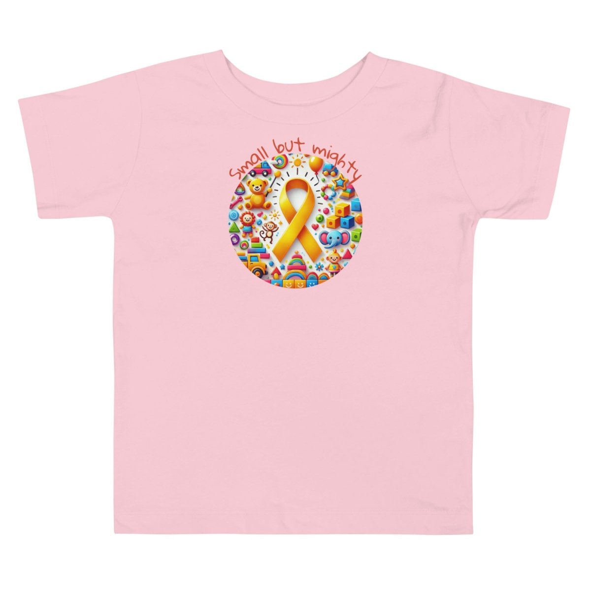 Childhood Cancer Toddler Mighty Tee - JohnVsGBMPink2T