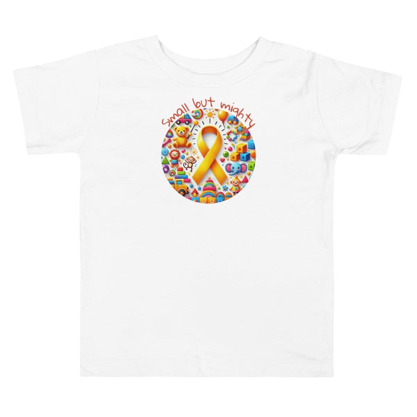 Childhood Cancer Toddler Mighty Tee - JohnVsGBMWhite2T