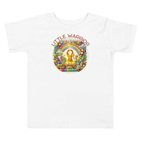 Childhood Cancer Toddler Rainbow Tee - JohnVsGBMWhite2T