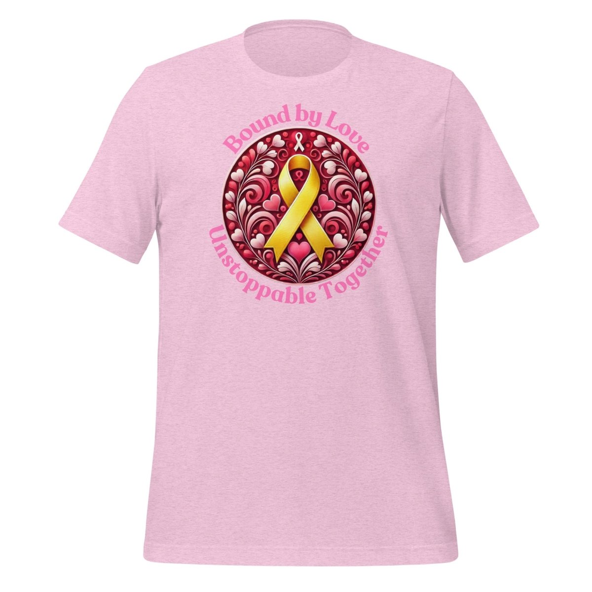 Childhood Cancer Unstoppable Love Tee - JohnVsGBMHeather Prism LilacS