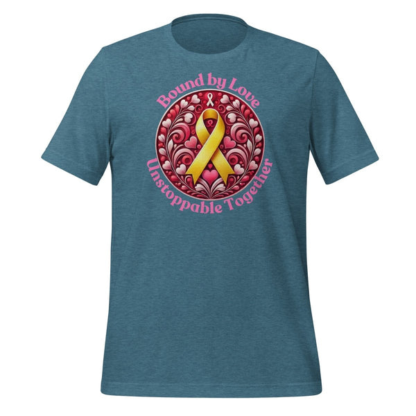 Childhood Cancer Unstoppable Love Tee - JohnVsGBMHeather Deep TealS