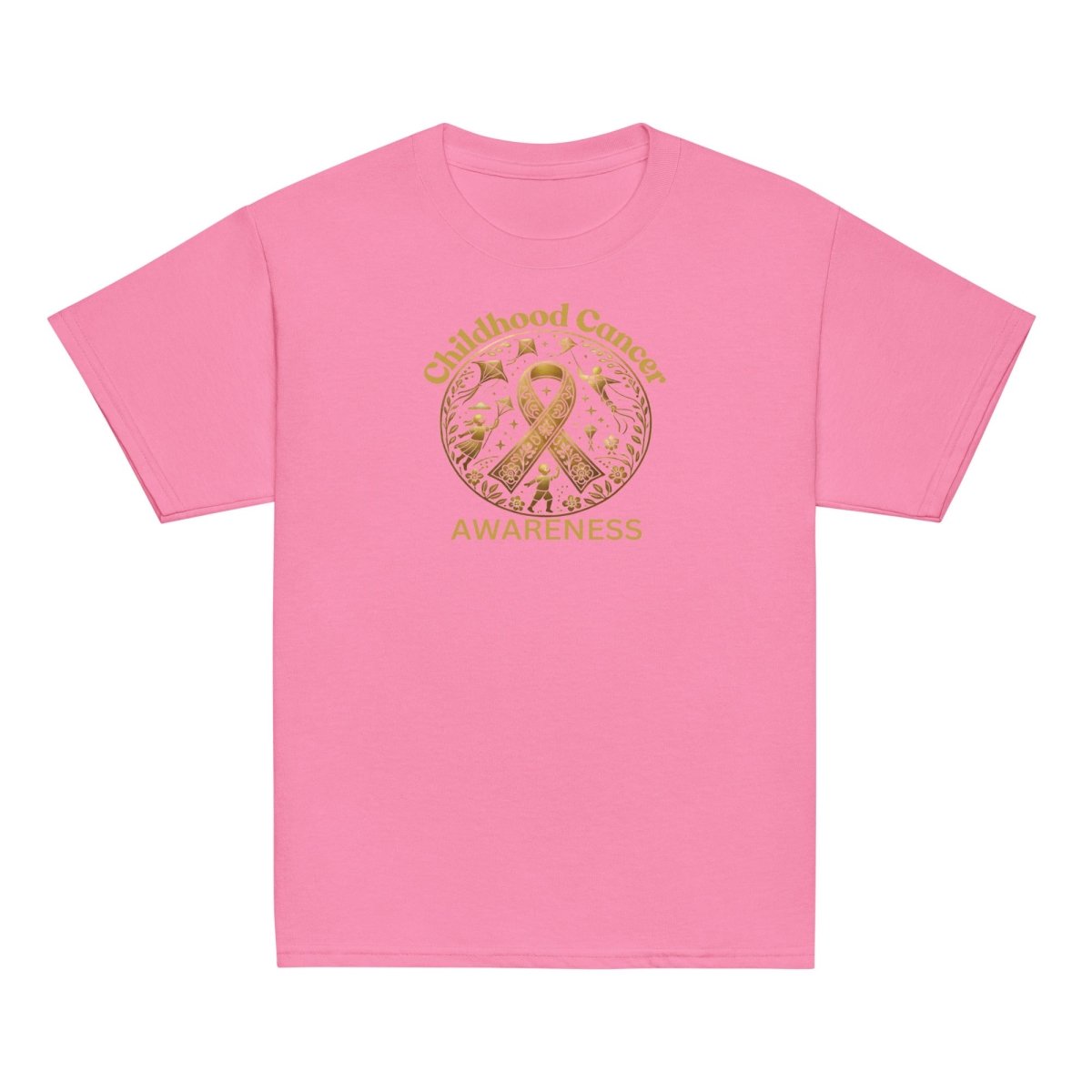 Childhood Cancer Youth Gold Tee - JohnVsGBMAzaleaXS