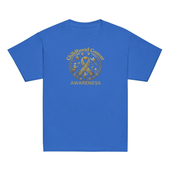 Childhood Cancer Youth Gold Tee - JohnVsGBMRoyalXS