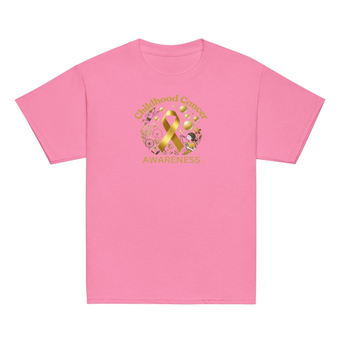 Childhood Cancer Youth Gold/Bubble Tee - JohnVsGBMAzaleaXS