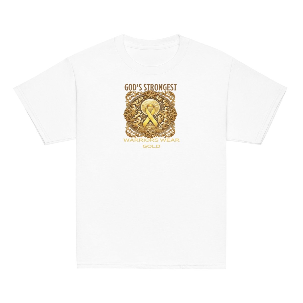 Childhood Cancer Youth Strongest Tee - JohnVsGBMWhiteXS