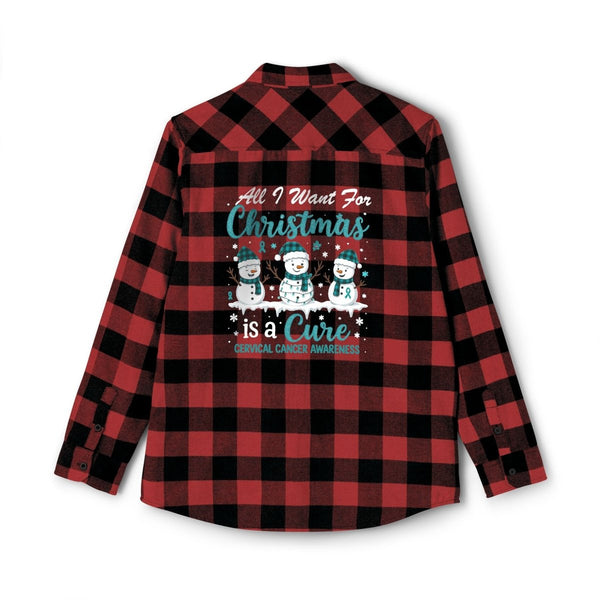 Christmas Cervical Cancer Flannel - JohnVsGBMGrey Heather/ BlackXS