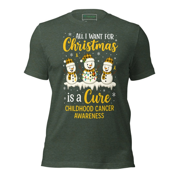 Christmas Childhood Cancer Wish Tee - JohnVsGBMHeather ForestS