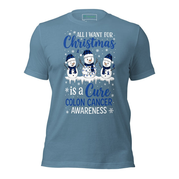 Christmas Colon WIsh Tee - JohnVsGBMSteel BlueXS