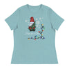 Christmas Elf Hope for a Cure Women's Relaxed Tee - JohnVsGBMHeather Blue LagoonS