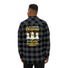 Christmas Lung Cancer Flannel - JohnVsGBMCharcoal Heather/ BlackXS