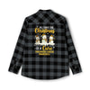 Christmas Lung Cancer Flannel - JohnVsGBMGrey Heather/ BlackXS