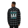 Christmas Ovarian Cancer Flannel - JohnVsGBMCharcoal Heather/ BlackXS