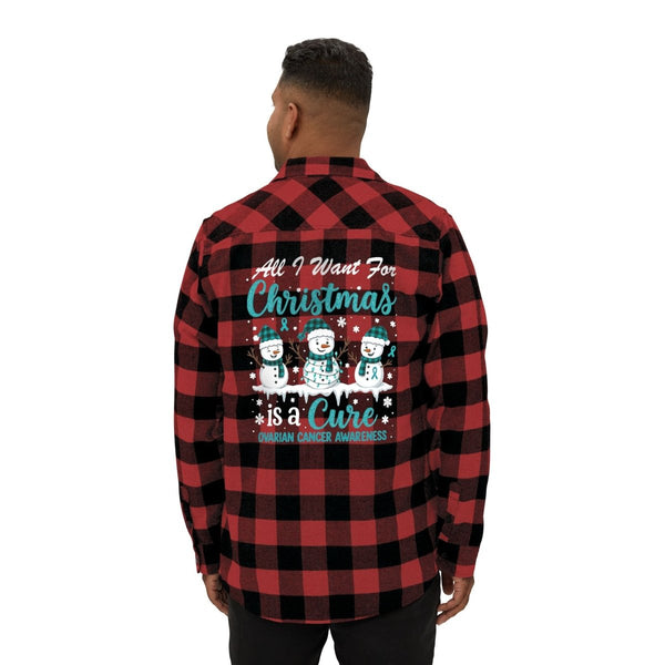 Christmas Ovarian Cancer Flannel - JohnVsGBMRed / BlackXS