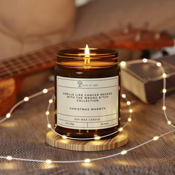 Christmas Warmth 9oz Scented Soy Candle - Unique Amber Jar - JohnVsGBM9ozAmberChristmas Warmth