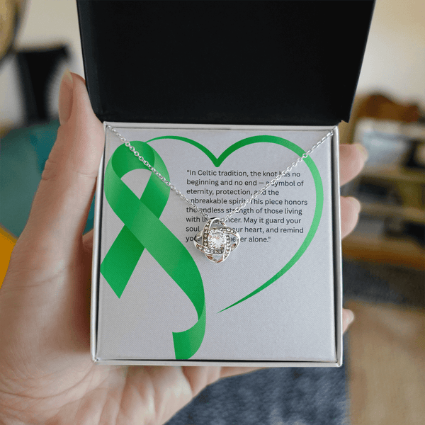 Circle of Hope – Liver Cancer Knot Jewelry - JohnVsGBM14K White Gold FinishStandard Box