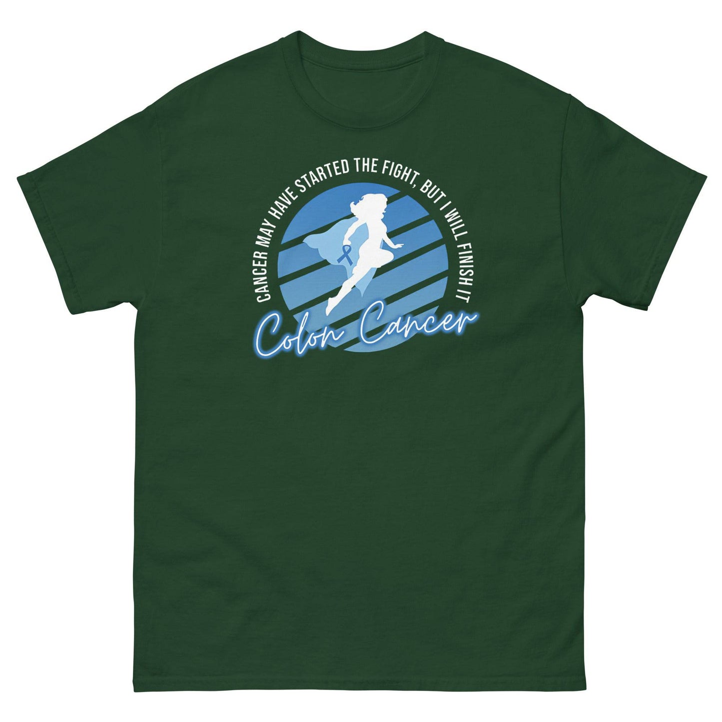 Colon Cancer Awareness Supergirl Classic Tee - JohnVsGBMForest GreenS