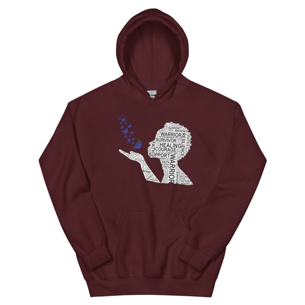 Colon Cancer Butterfly Hoodie - JohnVsGBMMaroonS