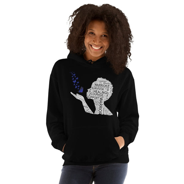 Colon Cancer Butterfly Hoodie - JohnVsGBMBlackS