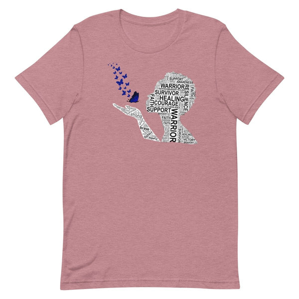 Colon Cancer Butterfly Tee - JohnVsGBMHeather OrchidS