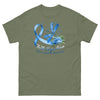 Colon Cancer Dragonfly Faith Hope Love Tee - JohnVsGBMMilitary GreenS