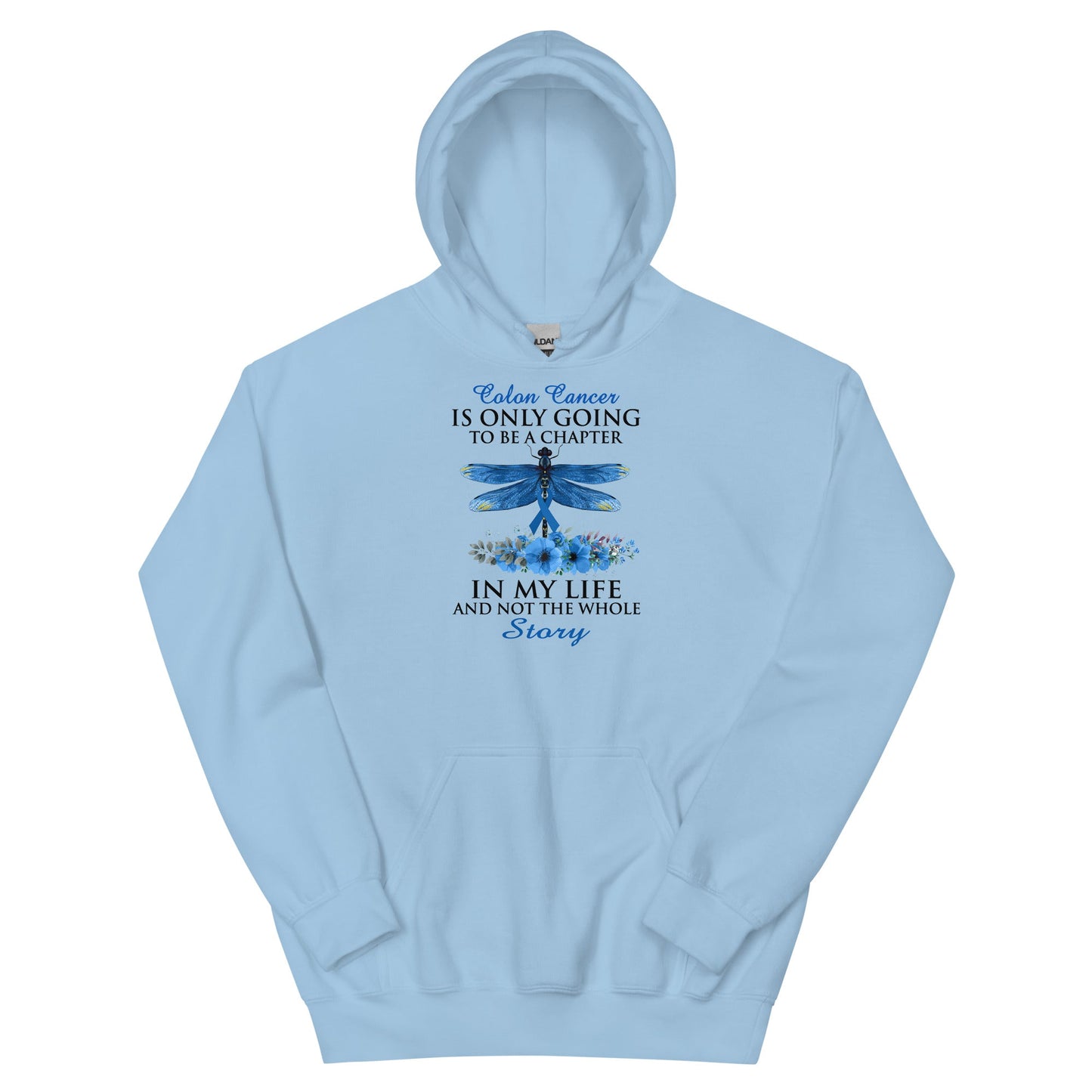 Colon Cancer Dragonfly Hoodie - JohnVsGBMLight BlueS