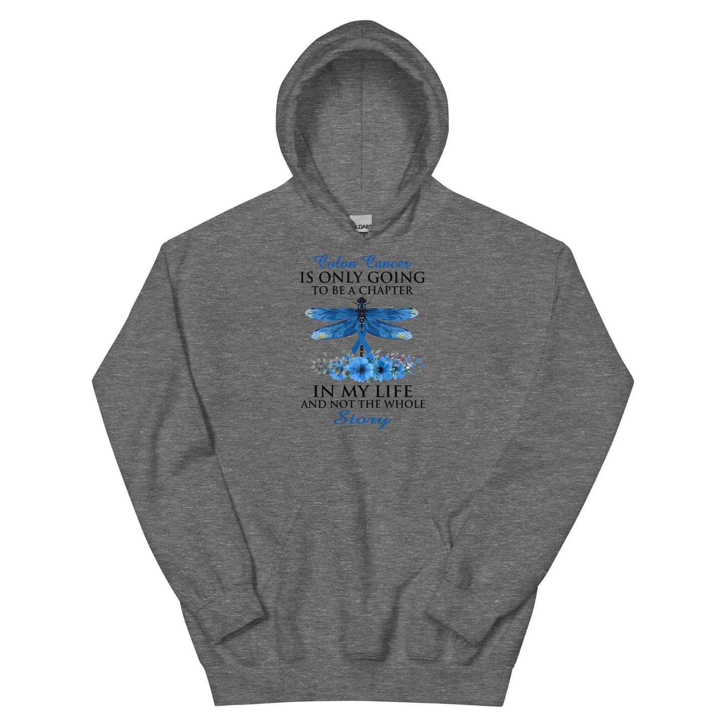 Colon Cancer Dragonfly Hoodie - JohnVsGBMGraphite HeatherS