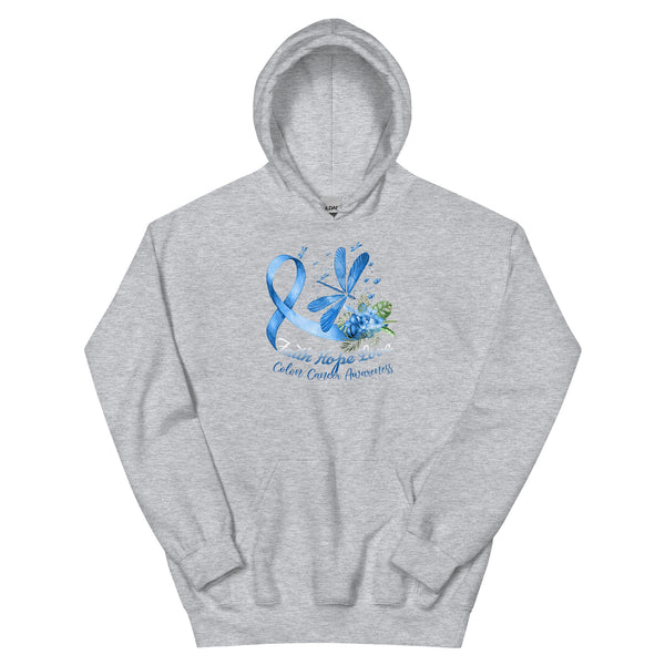 Colon Cancer Dragonfly Hoodie - JohnVsGBMSport GreyS